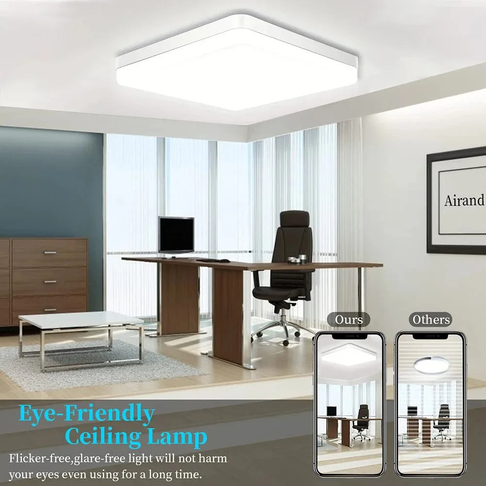 IRALAN Square LED Ceiling Light Bedroom 48W 36W 24W 18W Home Decoration Ceiling Light Kitchen Modern Indoor Lighting Fixture
