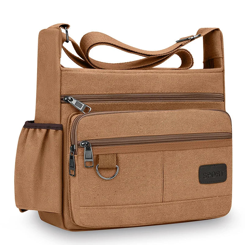 Men Canvas Shoulder Bags Casual Tote Travel Men's Crossbody Bag Luxury Messenger Bags Fashion High Quality Handbag