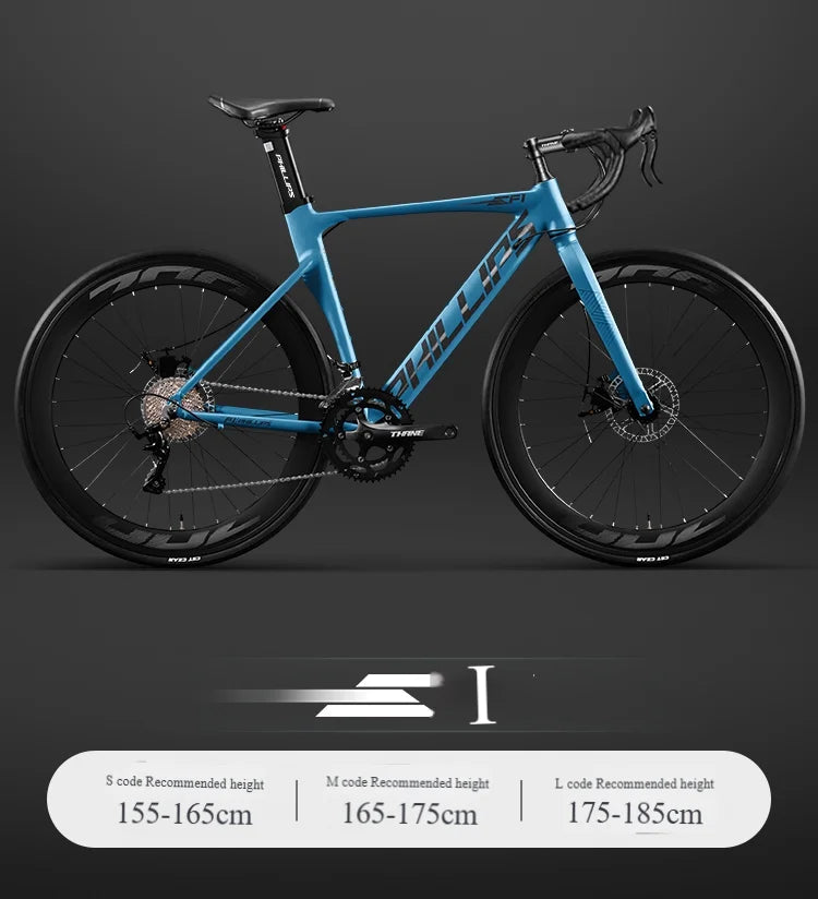 2025 Ultra-light Road Bike Hydraulic Disc Brake 27/14/16/18 Speed Wind Breaking Competition Bicycle Lightweight Speed Racing