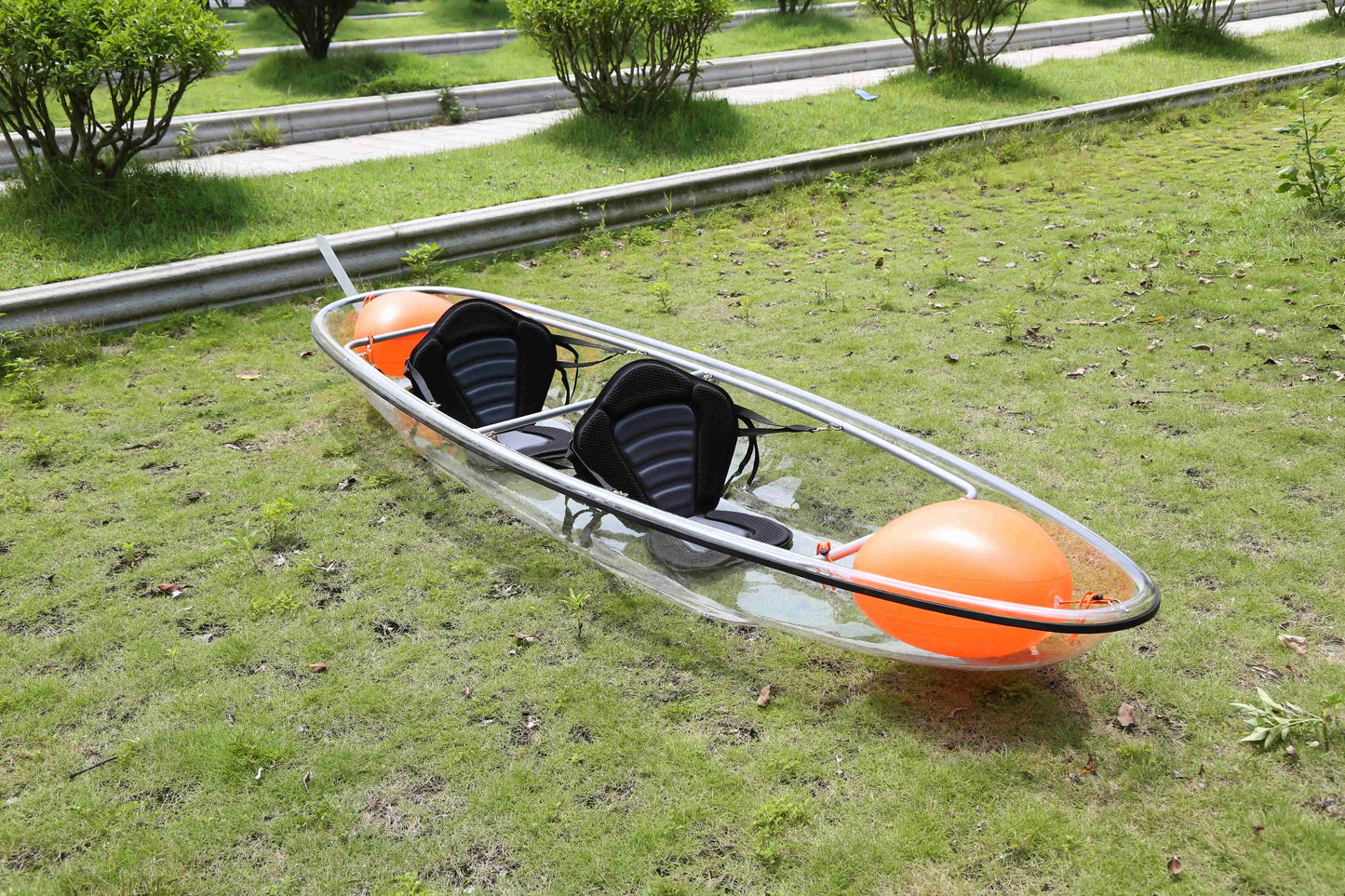 Yoho Transparent Crystal Canoe Kayak Transparent Paddling Boat for Water Sports