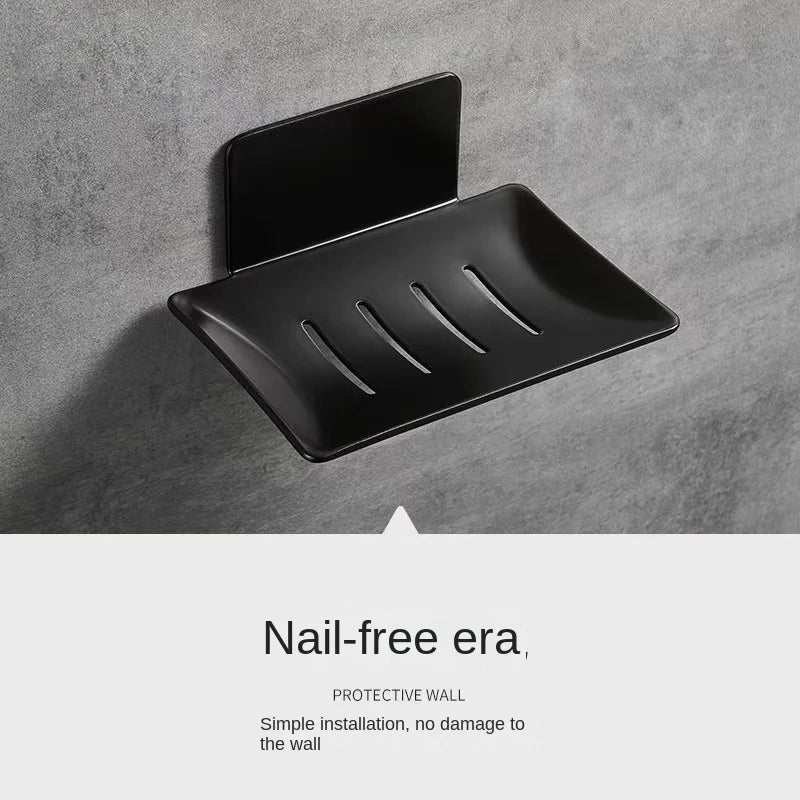 Bathroom soap box, soap box, wall-mounted non-drilling storage rack, drainage, bathroom washbasin, wall storage