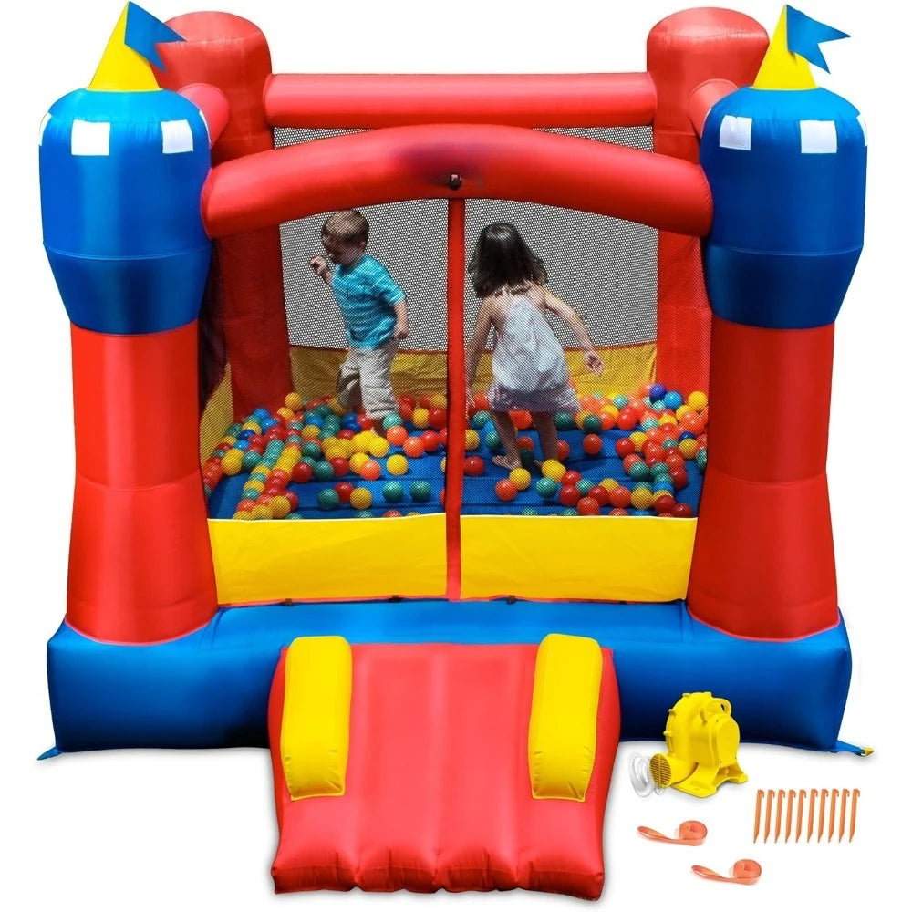 Inflatable Bounce House with Blower - Premium Quality - Indoor/Outdoor  Portable  Sets Up in Seconds