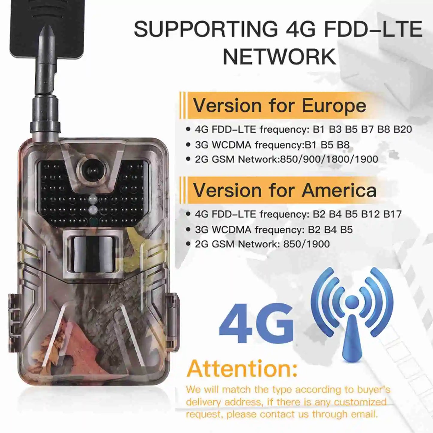 HC-900LTE 4G Hunting Camera 16MP 1080P Trail Camera 0.3S Triggering Speed 2.0 inch Display Infrared Night Vision Wildlife Camera