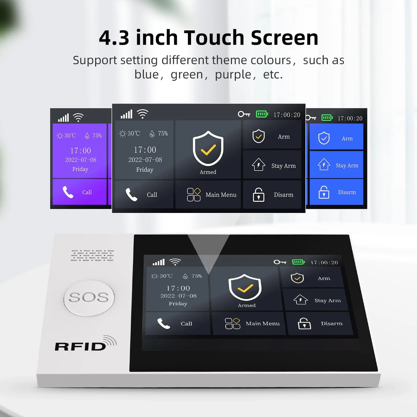 WIFI Smart Home Security Protection Alarm System 433MHZ Motion Detector Door Sensor Burglar IP Camera Work Alexa