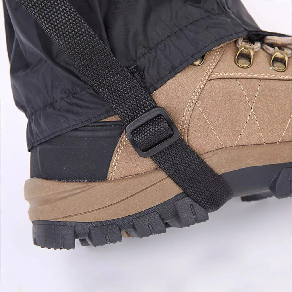 Waterproof Camping Hiking Leg Gaiters Breathable Zipper Snow Boot Gaiters Outdoor Black Walking Boot Gaters Mountain Climbing