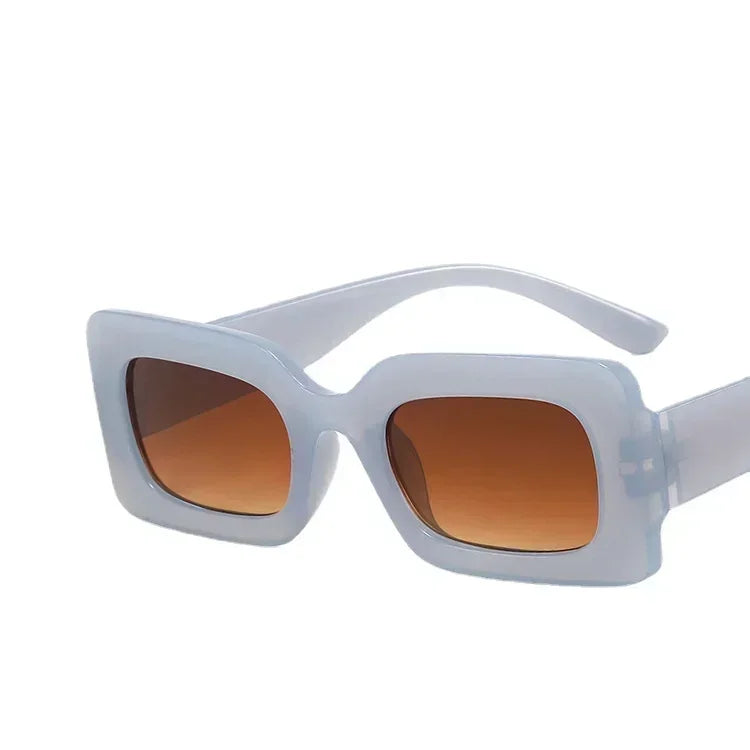 Women's Sunglasses 2025 Fashion Vintage Rectangle Frame Purple Pink Square Glasses Girls Sun Glasses Ladies Eyewear UV400