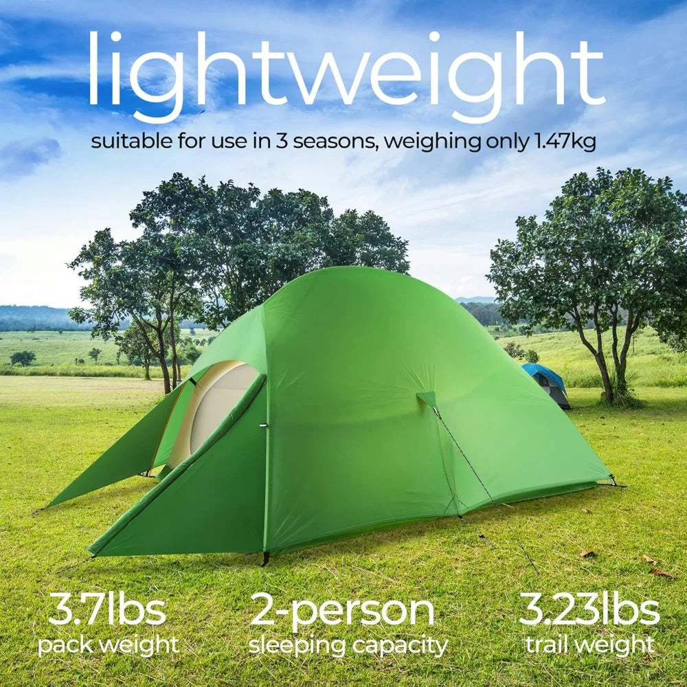 Tent Outdoor Camping, Lightweight Backpack Tent - Easy To Install, with Waterproof, Windproof, Hunting and Hiking Features