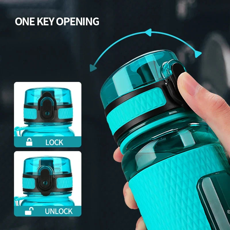 UZSPACE Sport Water Bottles BPA Free Portable Gym Anti-fall Leak-proof Large Capacity Fitness Kettle Tritan Plastic Drink Bottle