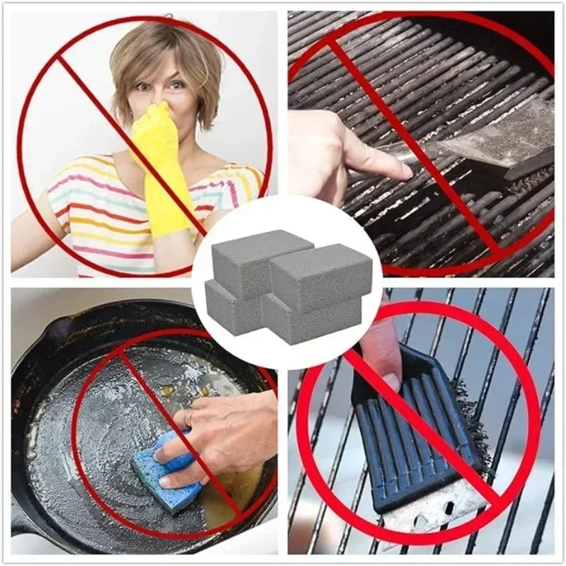 1-10PCS BBQ Grill Cleaning Brush Brick Block Barbecue Cleaning Stone Pumice Brick for Barbecue Rack Outdoor Kitchen BBQ Tools