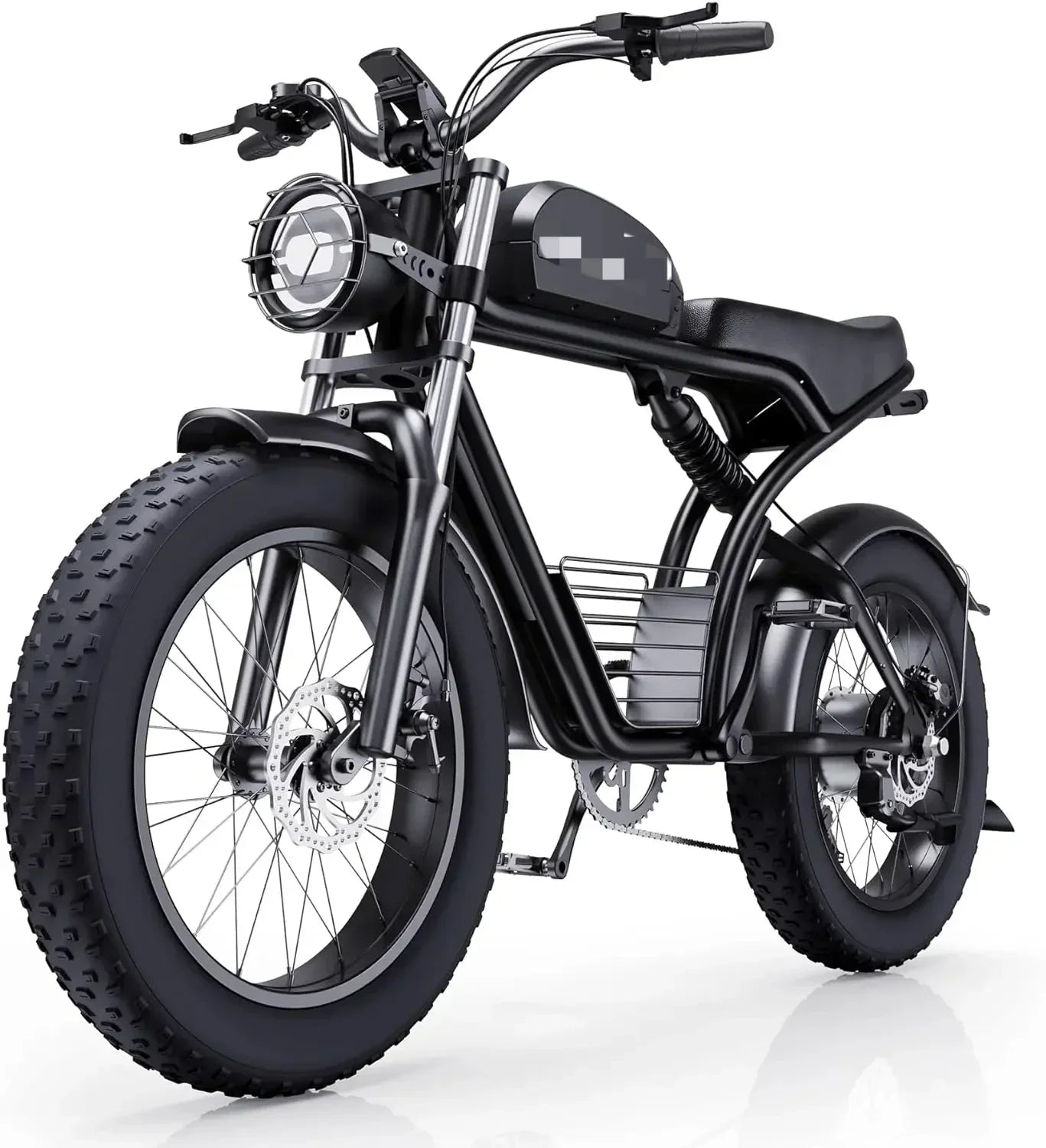 YY2Adults, 1500W 30MPH,48V 20/23AH,Max 75Miles Electric Motorcycle 20" Fat Tire Dirt Bike, Shamano 7-Speed E-