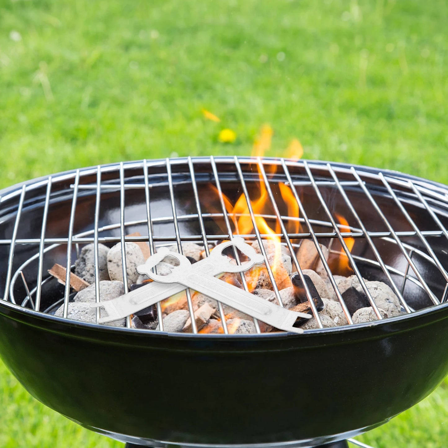 4pcs BBQ Plate Starter Grill Accessories Durable Stainless Steel Camping Utensils Outdoor Kitchen Tools Picnic Equipment