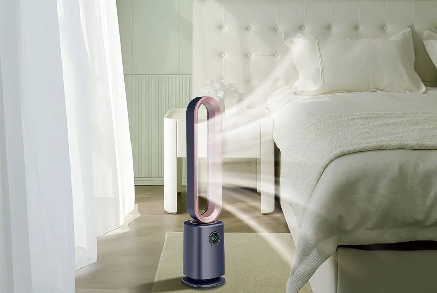 CE ETL Cool Heat Hepa Filter 3 IN 1 DC Motor Electric Portable Fan Heater Household Appliance Cooler Pedestal Bladeless Fan