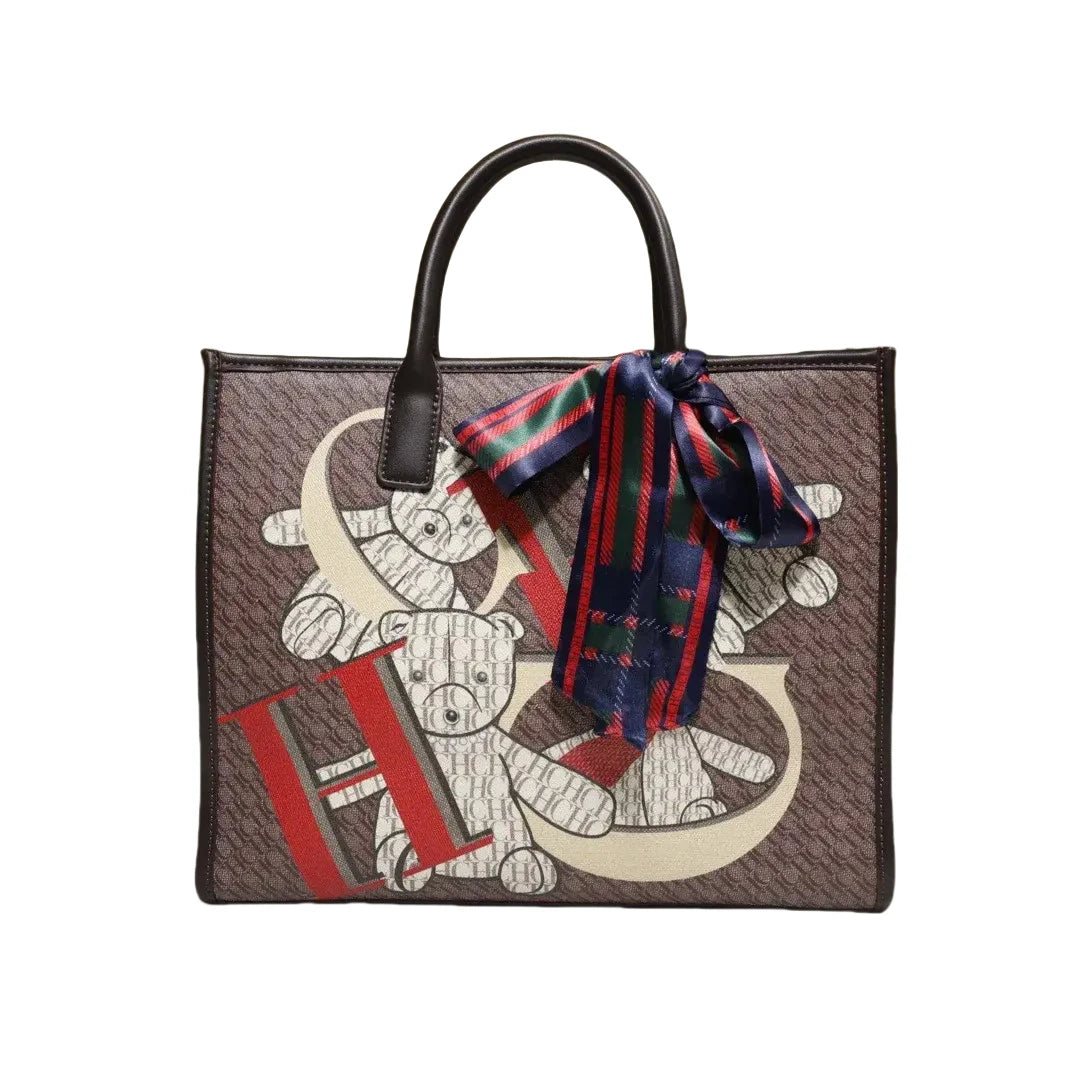 CH-Large Capacity Handbag for Women High-quality Square Shoulder Bag VersatileDaily Travel New Shopping Bag
