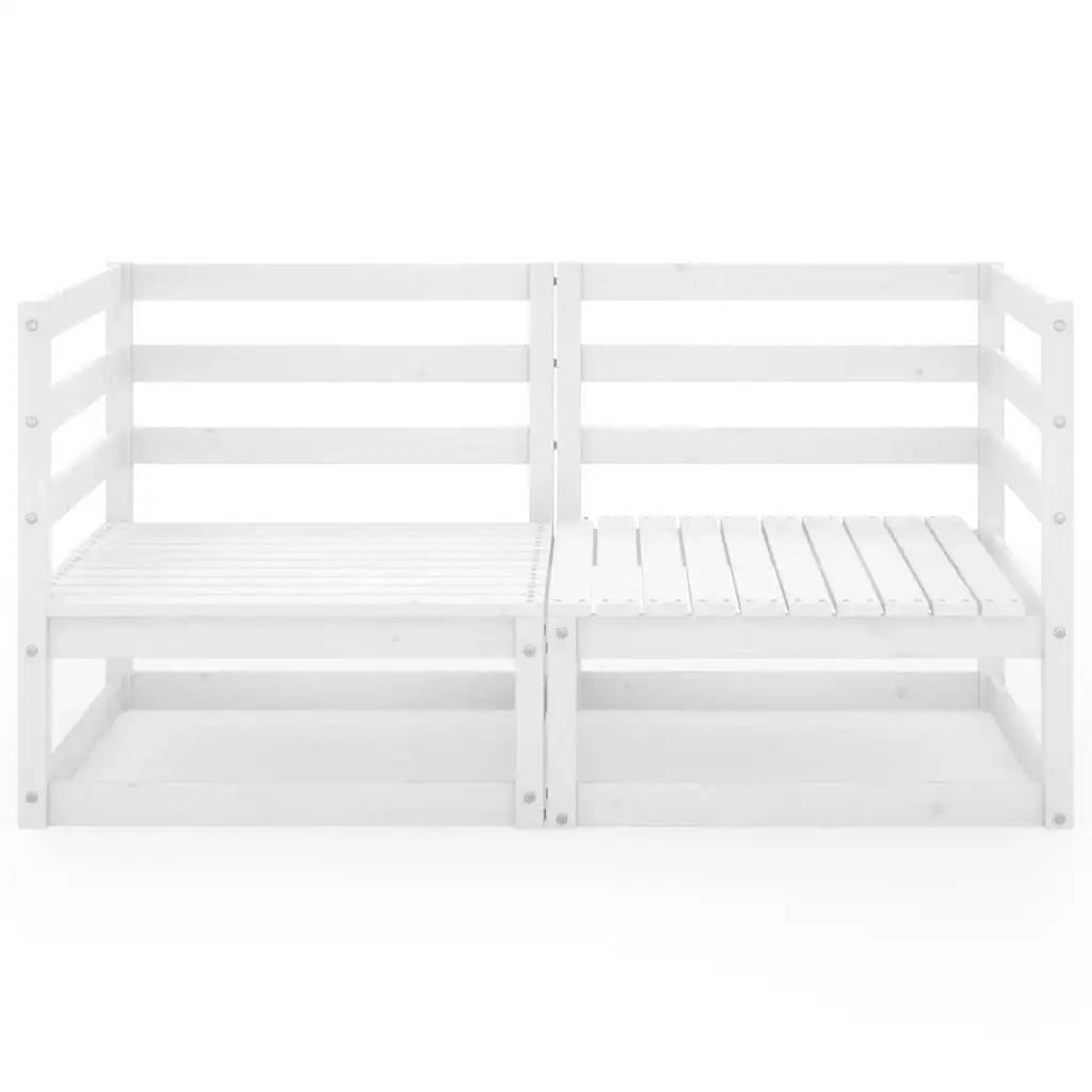 Solid Pine Wood White Garden Sofa, Good Quality Outdoor Products for patio, Pool, Terrace, Garden, Modern Sofa