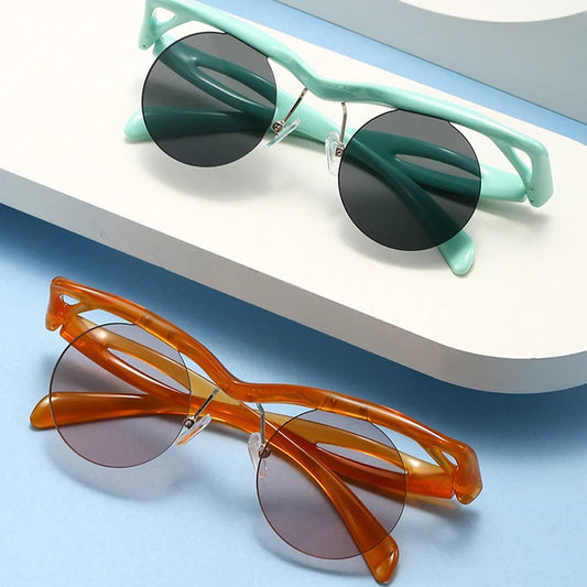Women Fashion Round Sunglasses Designer Special-shaped Sun Glasses For  Men Round Rimless Outdoor Party Accessory Unisex Eyewear