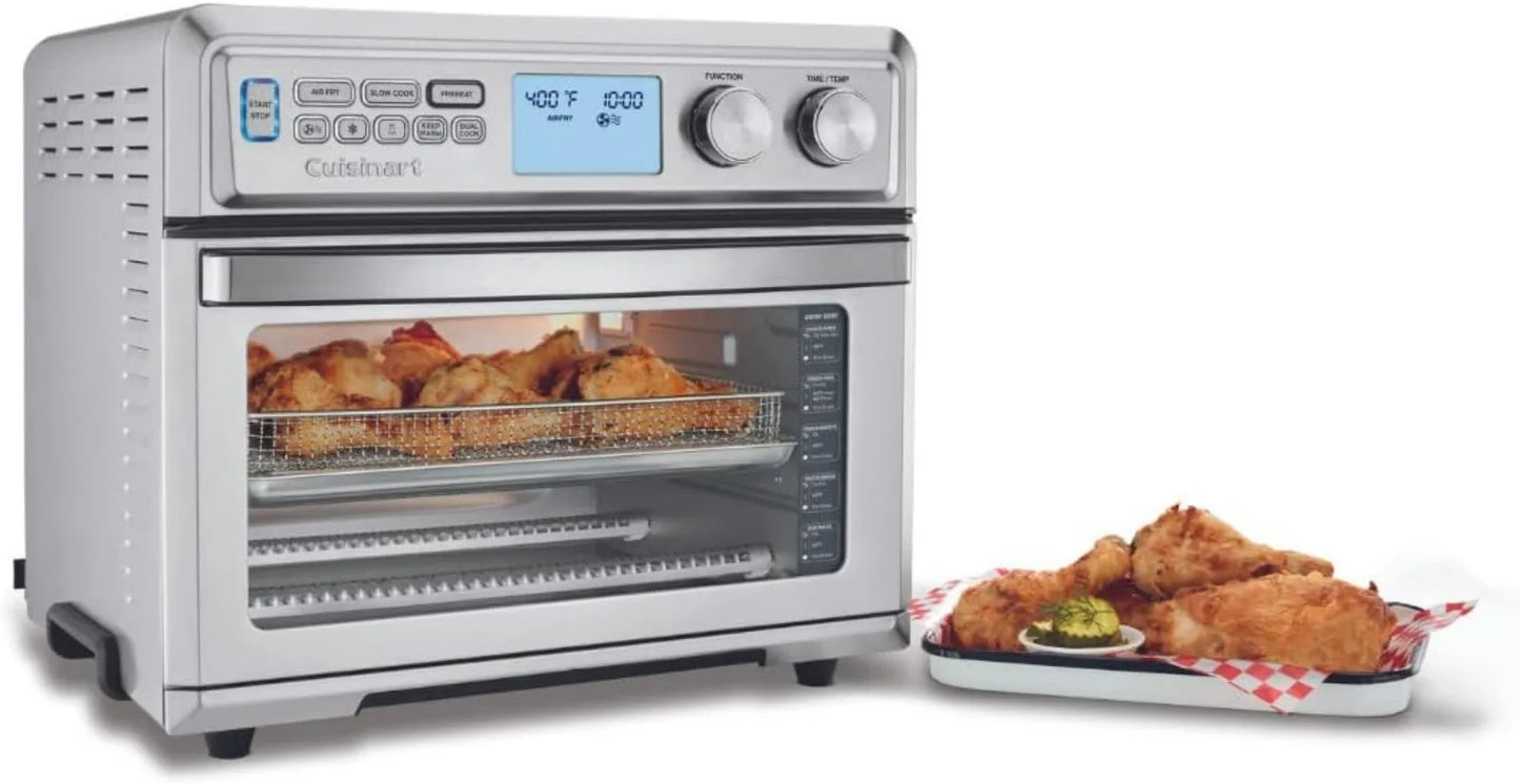 Cuisinart Air Fryer Toaster Oven, Digital Display, Digital 1800 Watt, Adjustable Temperature and Controls, Stainless Steel