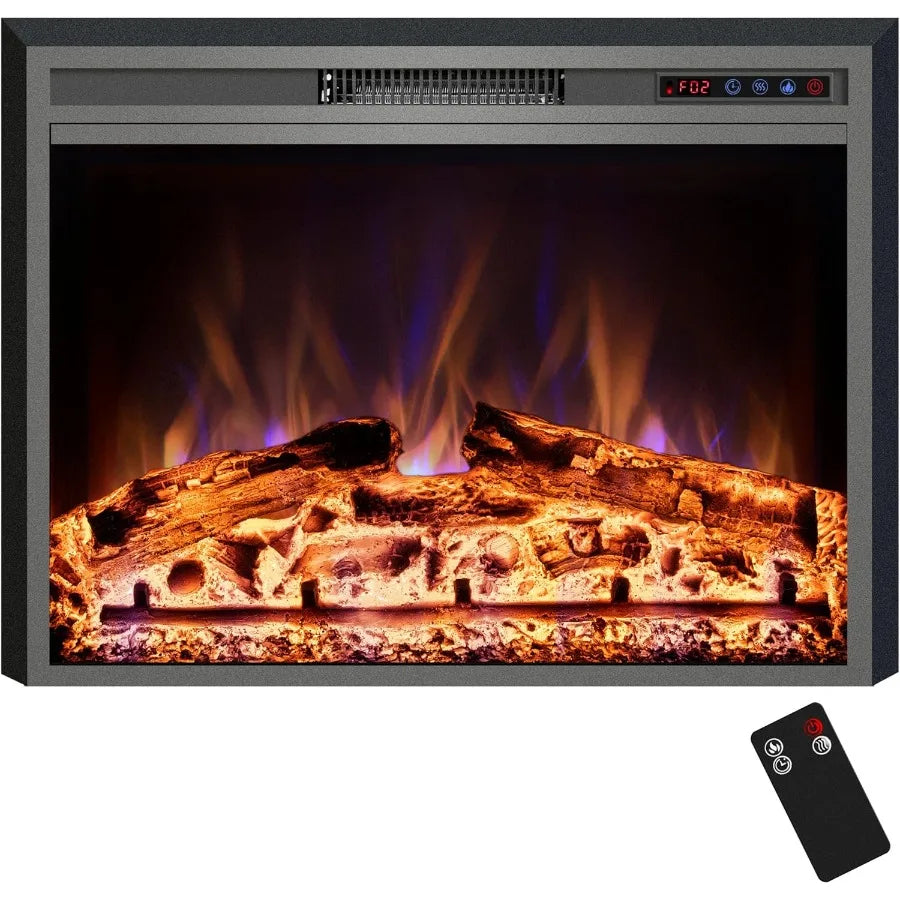 Electric Fireplace 28 Electric Fireplace Inserts for Living Room Wall Mount Recessed Fireplace Heater with Remote Control Adjus