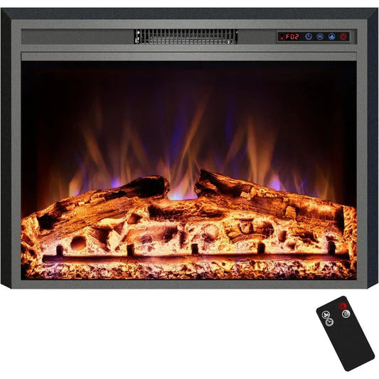 Electric Fireplace 28 Electric Fireplace Inserts for Living Room Wall Mount Recessed Fireplace Heater with Remote Control Adjus