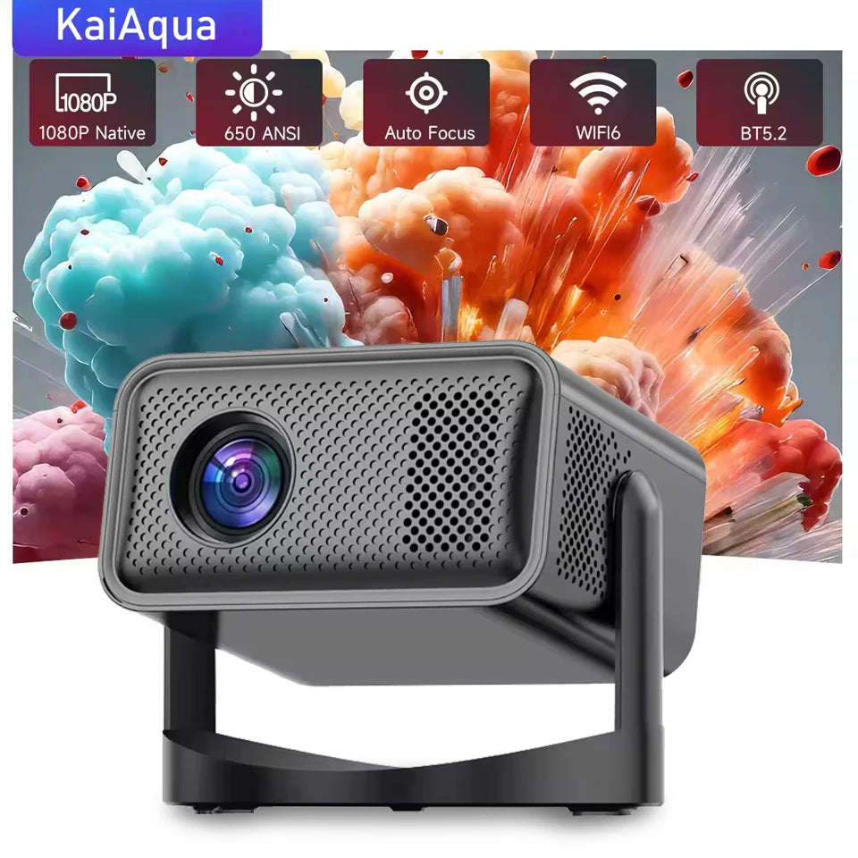 HT23 Plus Projector Mini Portable LED Video Android11 650 ANSI WIFI6 SmartProjector For 1080P 4K Video Home Cinema Projector New