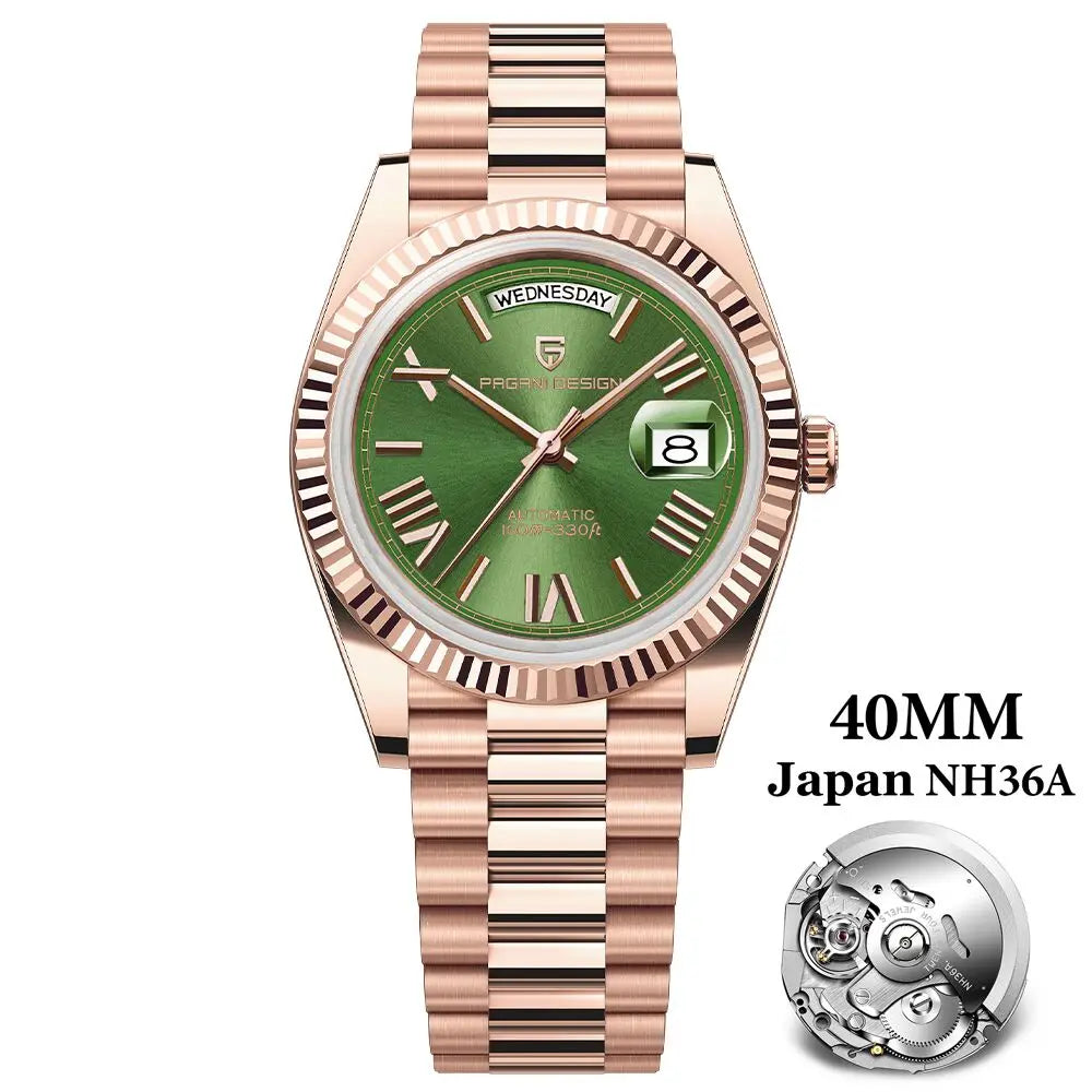 PAGANI DESIGN DD40 Men's Watches 2025 Top Luxury Automatic NH36A Mechanical Wristwatches AR Sapphire Mirror Watch For Men Clock