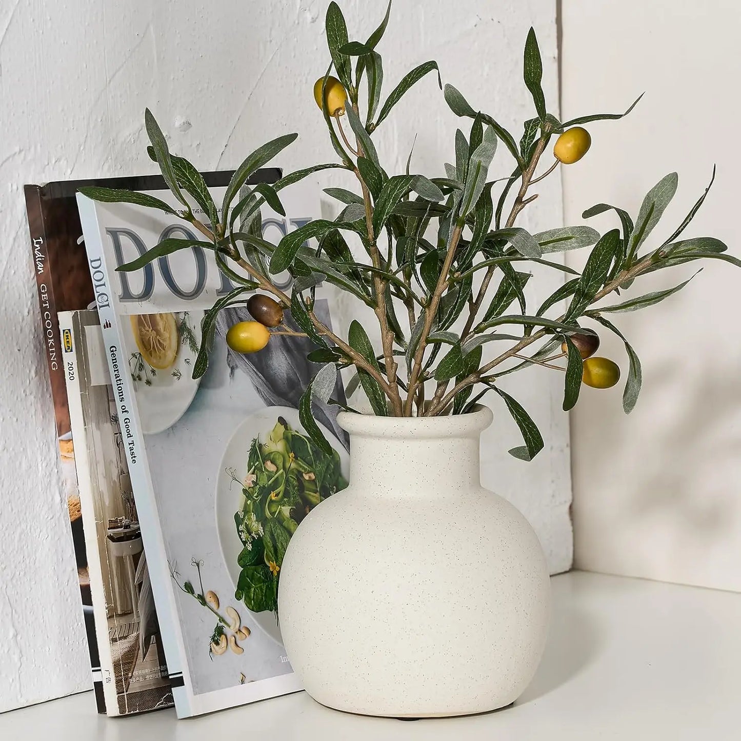 Speckled ceramic modern vase, country farmhouse decorative bohemian vase, suitable for home décor