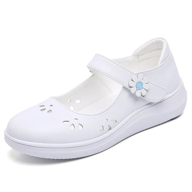 Women's Nursing Shoes Are Comfortable Soft Soled Flat Bottomed Non Slip Thick Soled Lightweight Breathable Fashionable Work Shoe