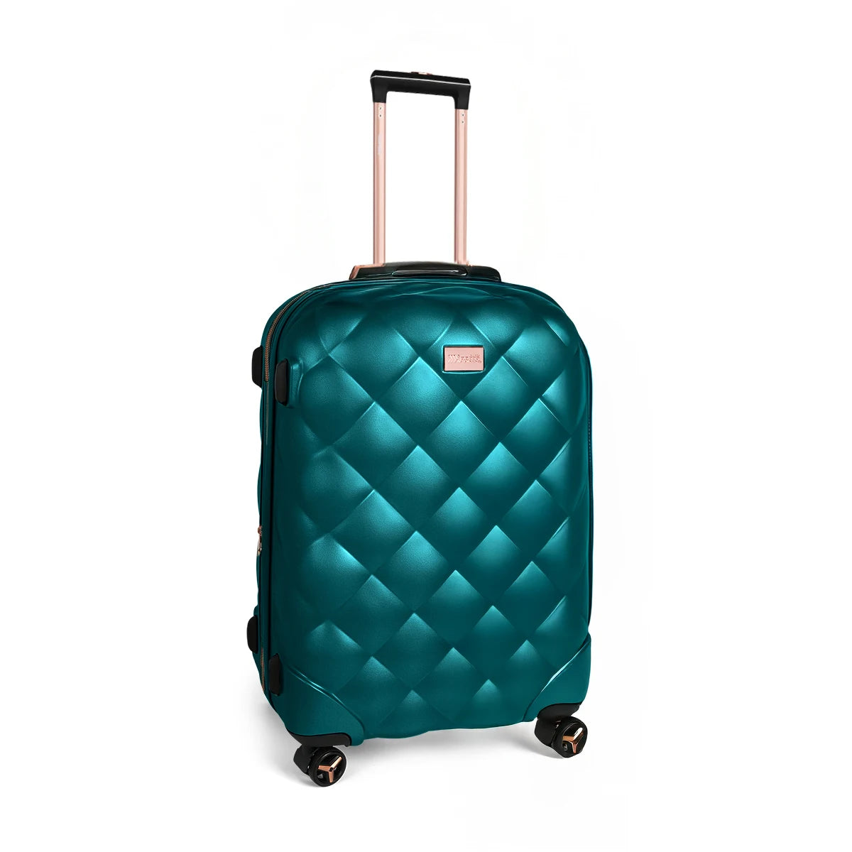 25 inch Medium Check in Luggage TSA Lock Lightweight Hard Shell Suitcase Telescopic Handle Black