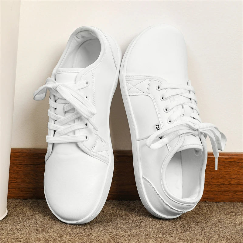 New Minimalist Shoes for Men Wide Toe Barefoot Zero Drop Shoes Casual Artificial Leather Lightweight Walking Sneakers