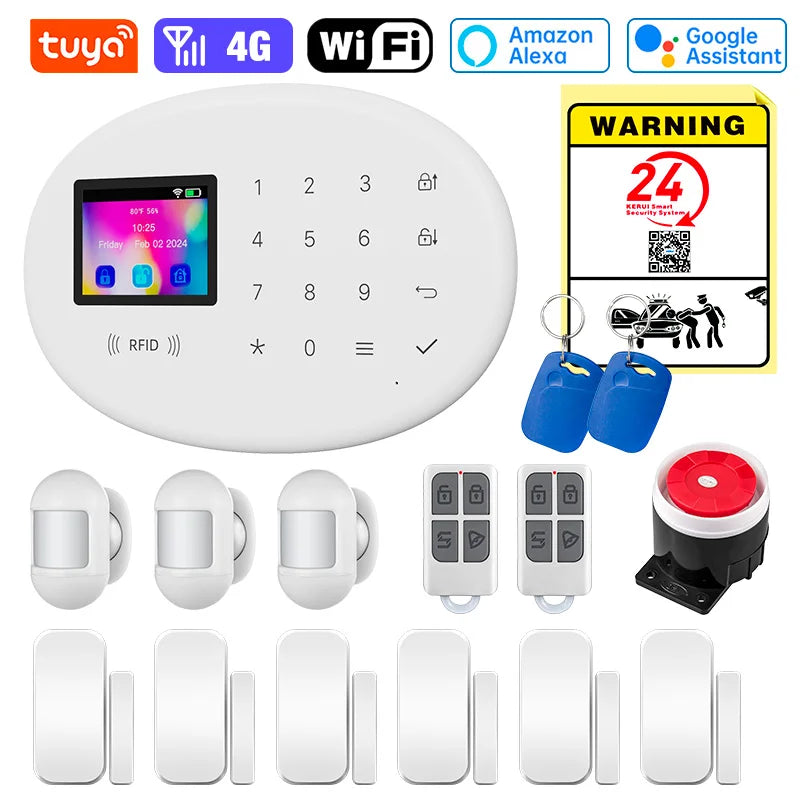 Home Alarm System Alarm Panel Wireless Motion Sensor Tuya Smart WiFi GSM 4G Anti theft Alarm for Home Security Motion Sensor