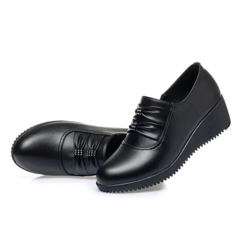 zapatos de mujer women fashion light weight round toe wedge heel shoes lady casual office work footwear lady cool pumps a437