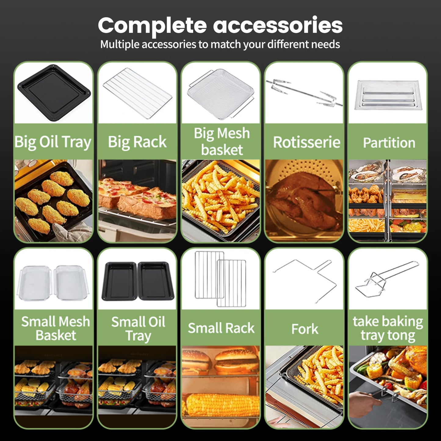 Dual Zone Hot Air Fryer, 24QT Hot Airfryer, XXL Oven with LED Touch Screen, 15 in 1, Luxury Accessories with Recipe Book,
