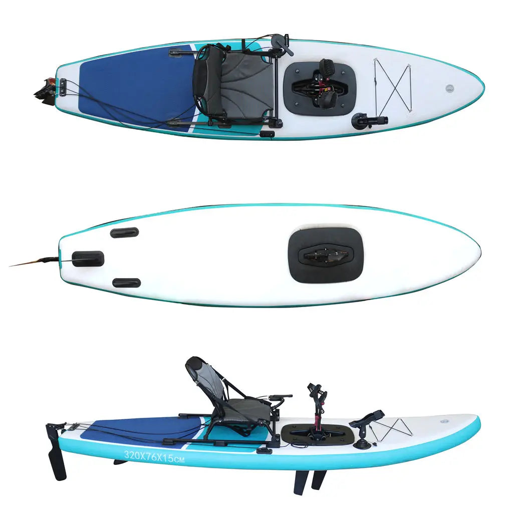 Vicking Inflatable Pedal Kayak Professional Board Kayak Drive System Hot Sale Sport Fishing Boat Canoe for Rowing