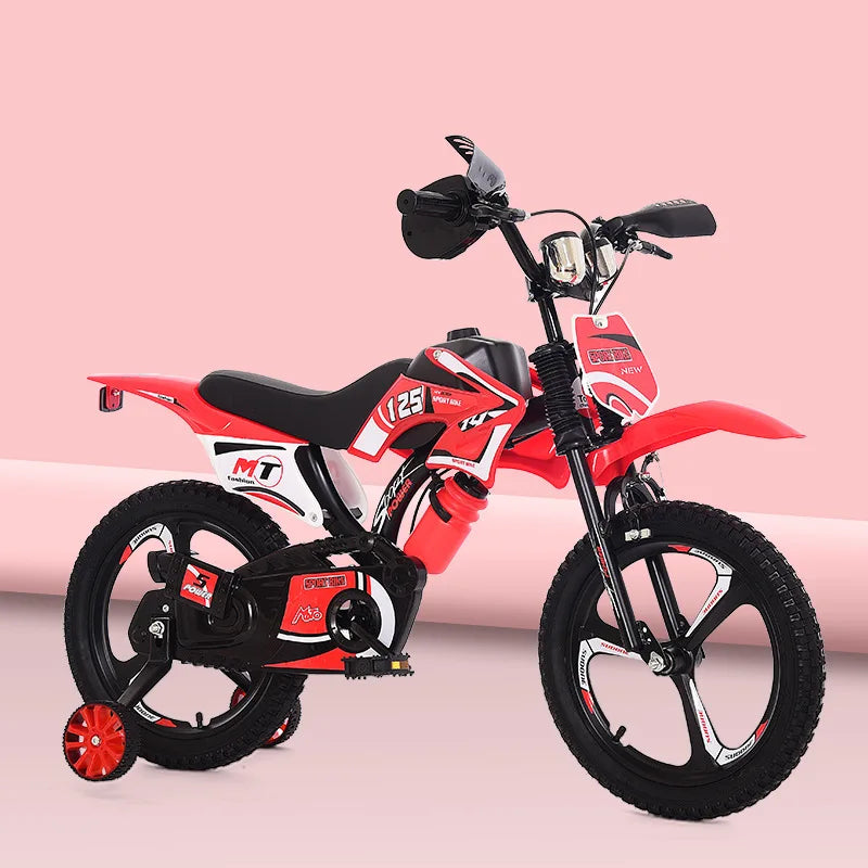 Children's Simulation Motorcycle Bicycle 12 Inch 14 Inch 16 Inch Children's Bicycle Comfortable And Safe Baby Walker Bicycle