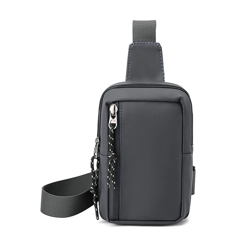 Men's Chest Bag Fashion Small Canvas Shoulder Crossbody Bags Mini Cloth Sling Sport Cross Phone Male Handbag