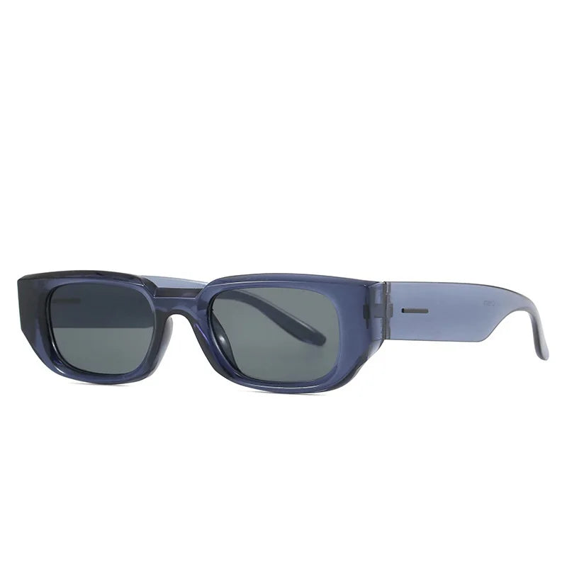 Men Vintage Rectangle White Frame Sunglasses Fashion Retro Brand Designer Sun Glasses UV400 Shades Eyewear Women Goggles