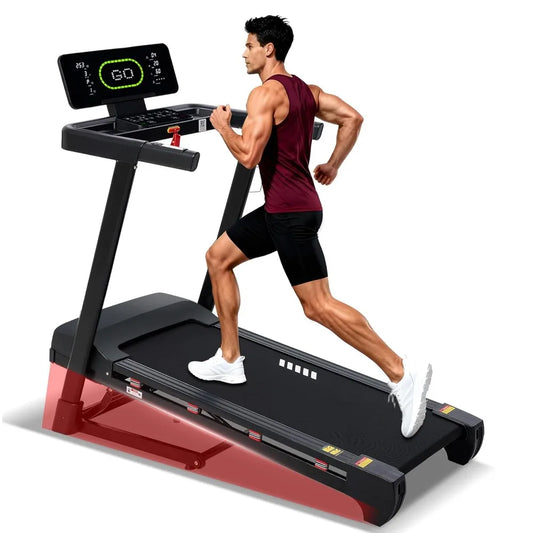 Heavy Duty Treadmill for Home, 20-Level Auto Incline Treadmill 400 LB Capacity, 0.6-12 MPH, 20" Wide Deck, LED, Customized