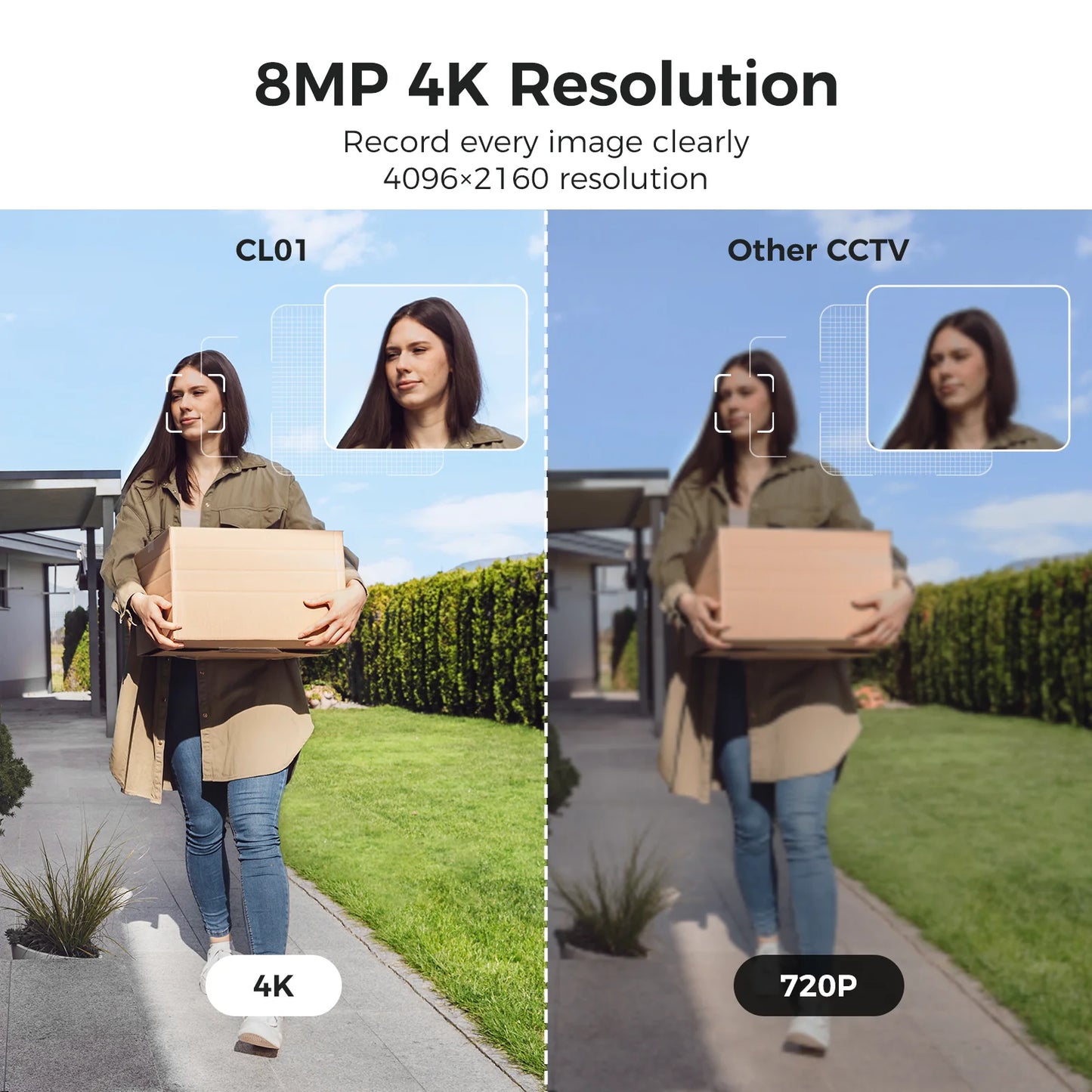 LNDU Security CL01 SoloCam Wireless Battery Camera 5200mAh Outdoor 4K Resolution Wireless Wi-Fi Camera 180 days security protect