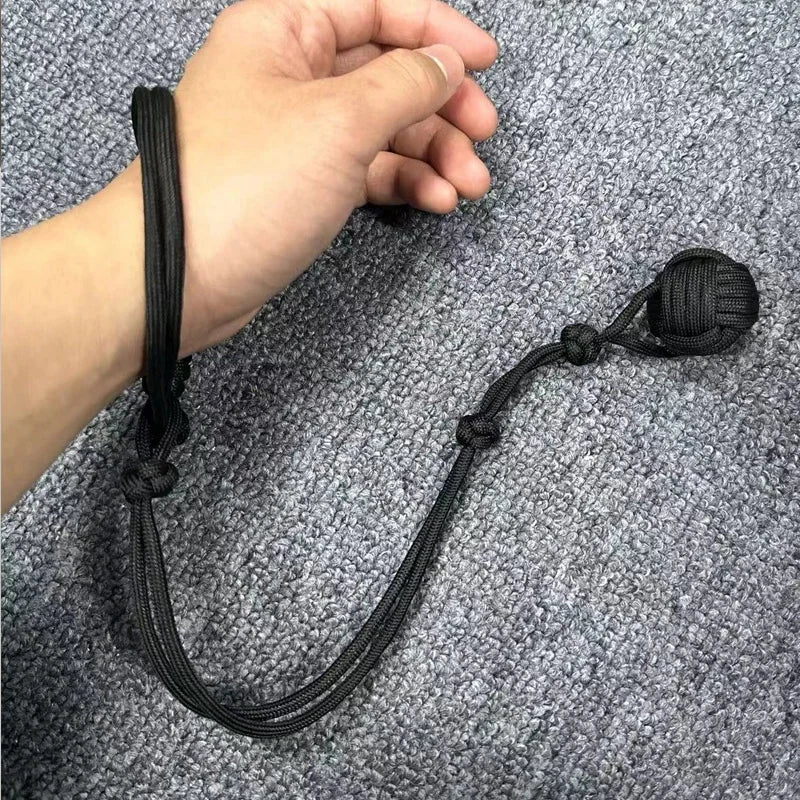 Outdoor 60cm EDC Portable Multifunction Monkey Fist Keychain Car Window Breaker Tools Self Defense Rope Steel Ball