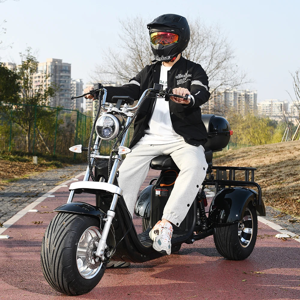 3 Wheel Three Speed Regulation Charge Power Mobility Scooter 3000W Off Road Three Wheel Electric Bike Tricycle Adult Motorcycle