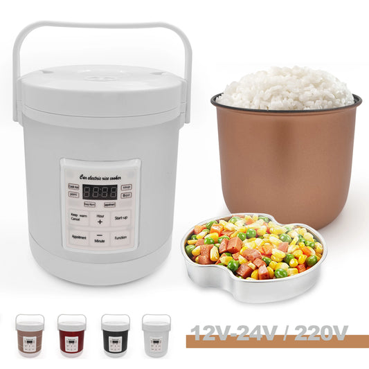New Coming Rice Cooker Used in Car and Truck 12v to 24v also for Home 220V Enough For Two Persons