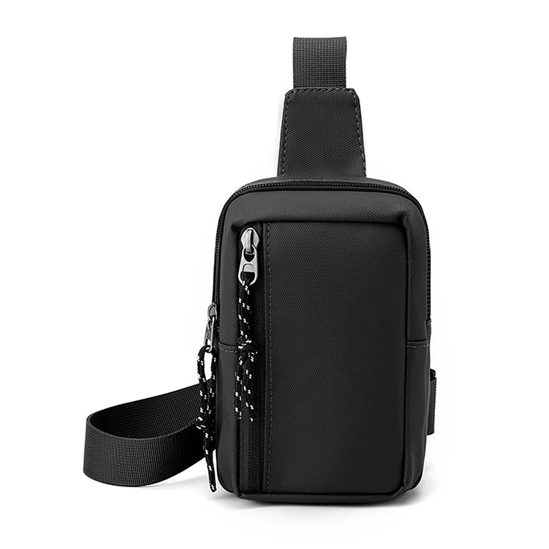Men's Chest Bag Fashion Small Canvas Shoulder Crossbody Bags Mini Cloth Sling Sport Cross Phone Male Handbag