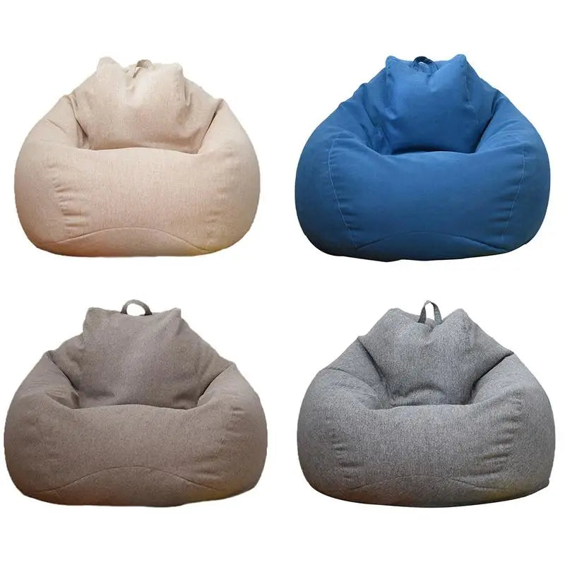 Lazy Sofas Cover Large Bean Bag Cover Without Filler Breathable Adult Child Tatami Living Room Decorative Cover