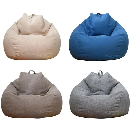 Lazy Sofas Cover Large Bean Bag Cover Without Filler Breathable Adult Child Tatami Living Room Decorative Cover