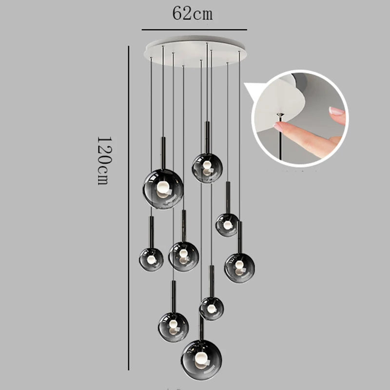 Nordic home decor dining room Pendant lamp lights indoor lighting stair lamp hanging light chandelier lamps for living room
