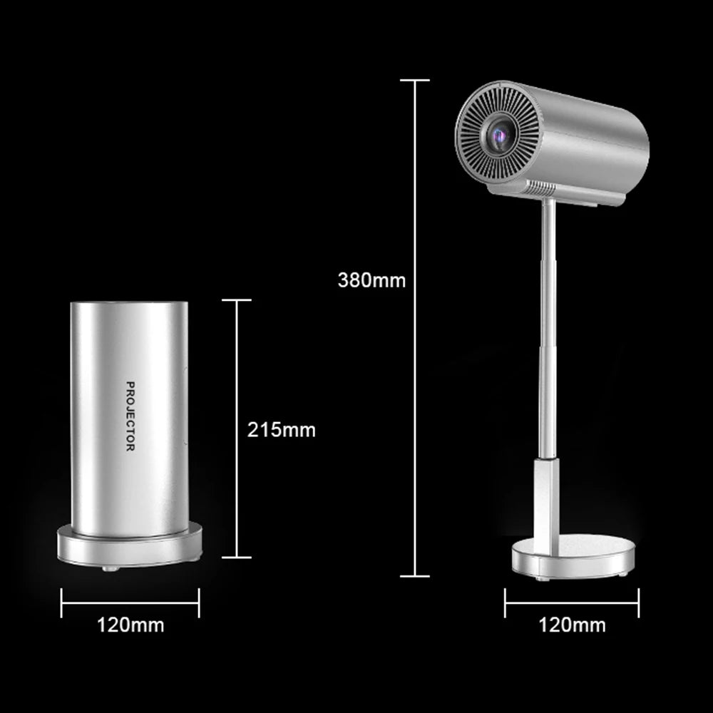 Projector 720P Home Theater Android 11 Video Projector 4K Decoding 120in Display Movie Projector Retractable Rod Keystone