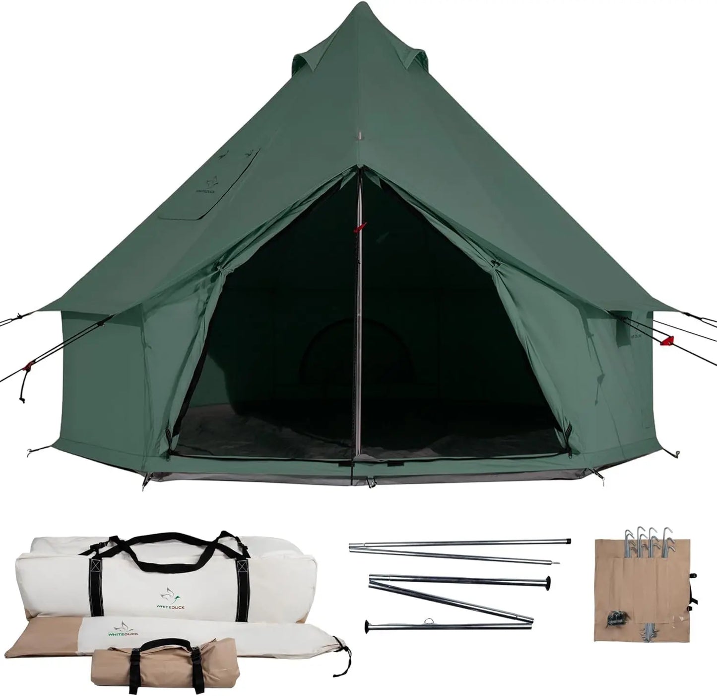 Canvas Bell Tent - w/StoveJack, Waterproof, 4 Season Luxury Camping and Glamping Yurt Tent Outdoor