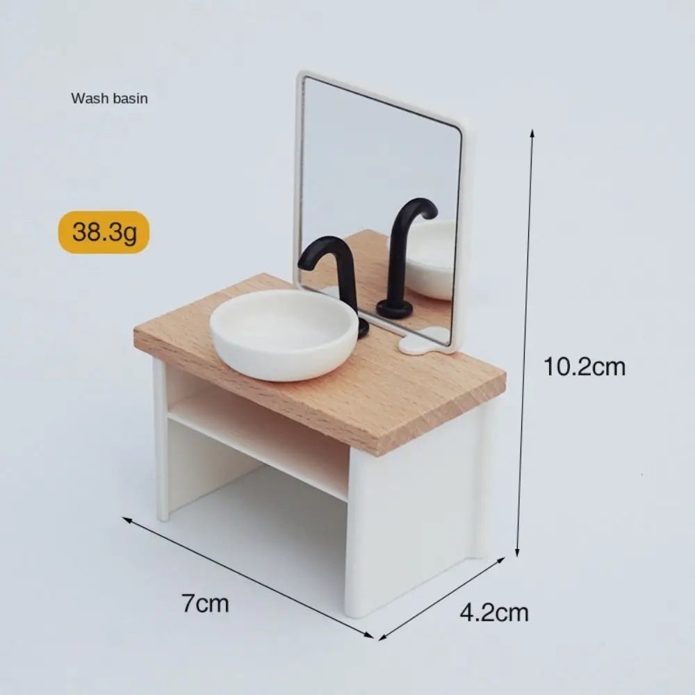 1:12 Dollhouse Simulation Bathroom Toy Dollhouse Simulation Dollhouse Miniature Bathroom Set Miniature Tub