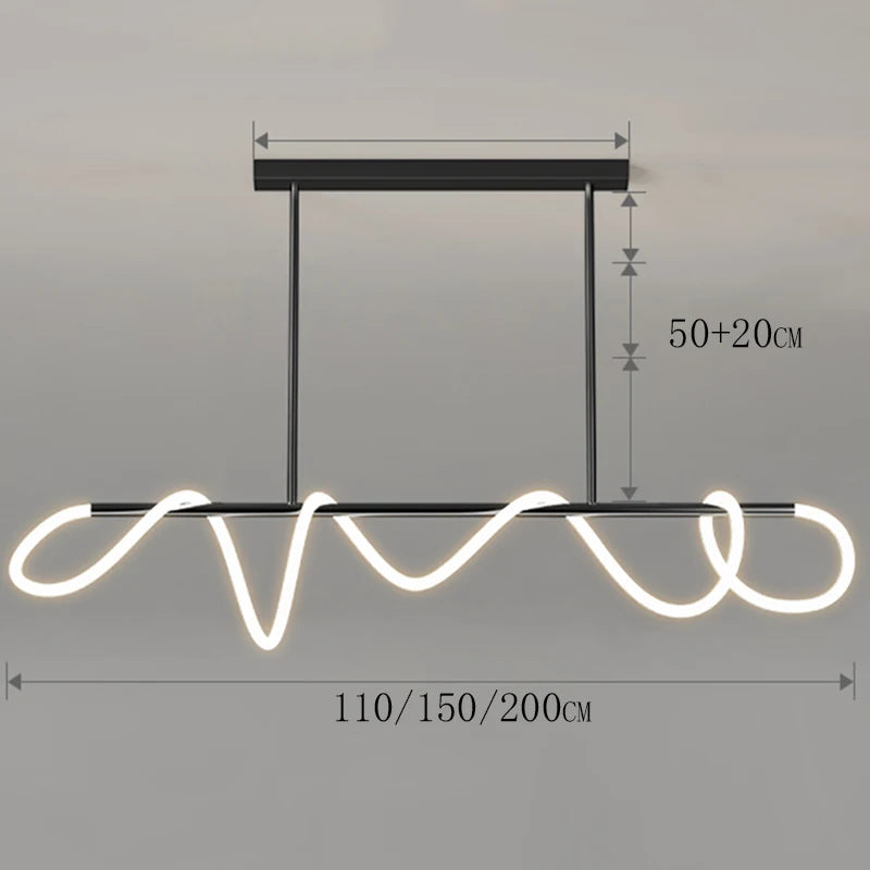 Nordic home decor line Chandeliers for dining room lustre pendant lights hanging lamps for ceiling Light fixture indoor lighting