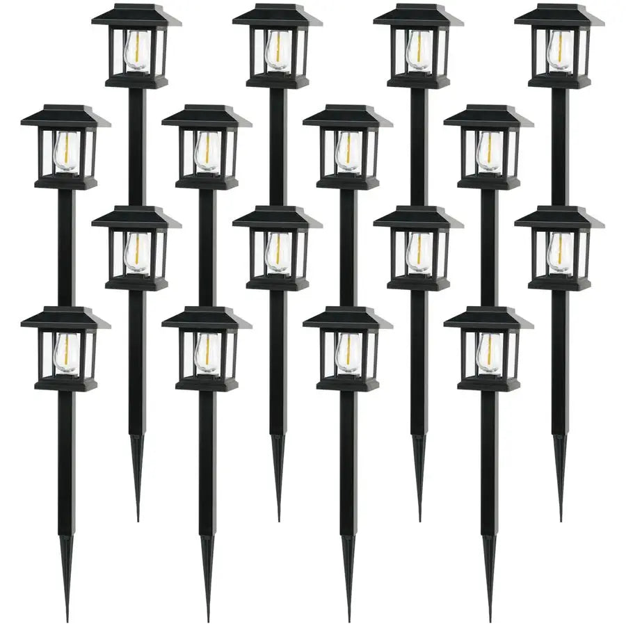 Solar Lights Outdoor ExtraBright amp Smart Auto On Off, Solar Powered Garden Lights, Waterproof Solar Pathway Lights for Landsca