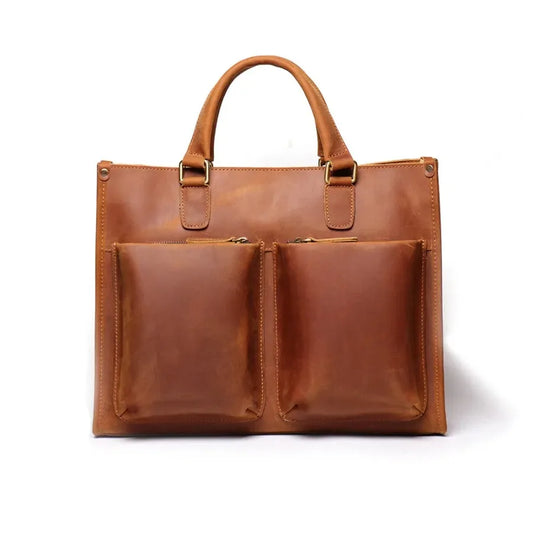 Vintage Leather Messenger Bag for Business Professional Men Durable and Stylish Briefcase